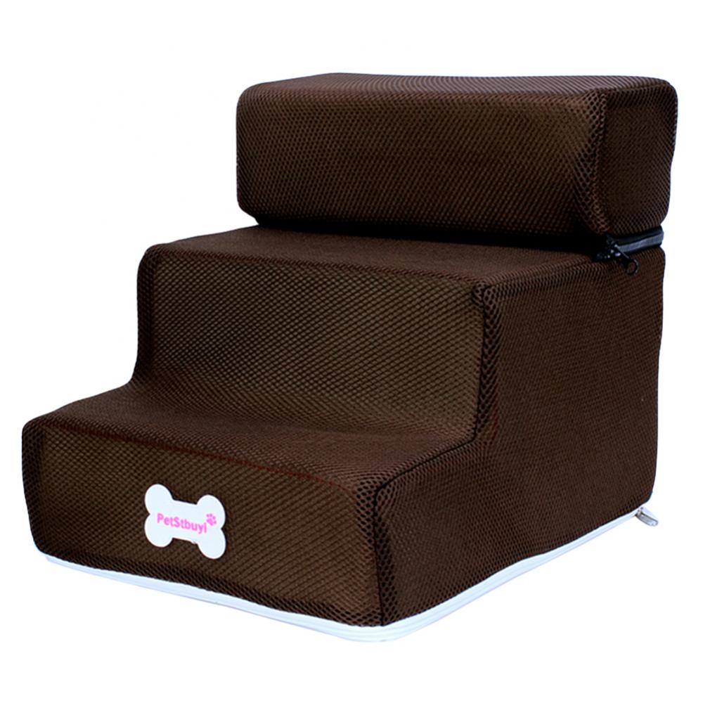 Pet Steps Stair Dog House Dog Stairs Pet 3 Steps Stairs for Small Dog Cat Pet Ramp Ladder Anti-slip Removable Dogs Bed Stairs