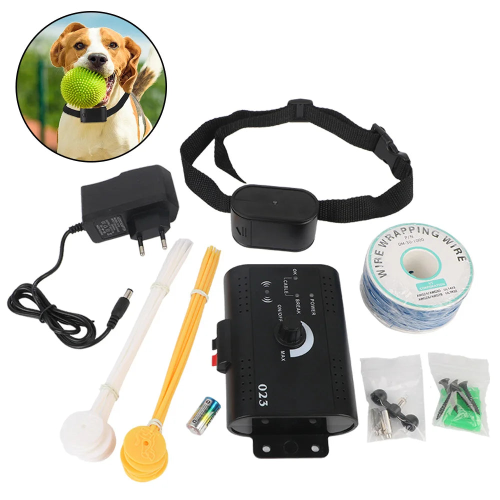 Electronic Pet Fence System Containment Dog Training Collar Pet Accessories Electric Dog Fence Sound Shocked Collar Waterproof