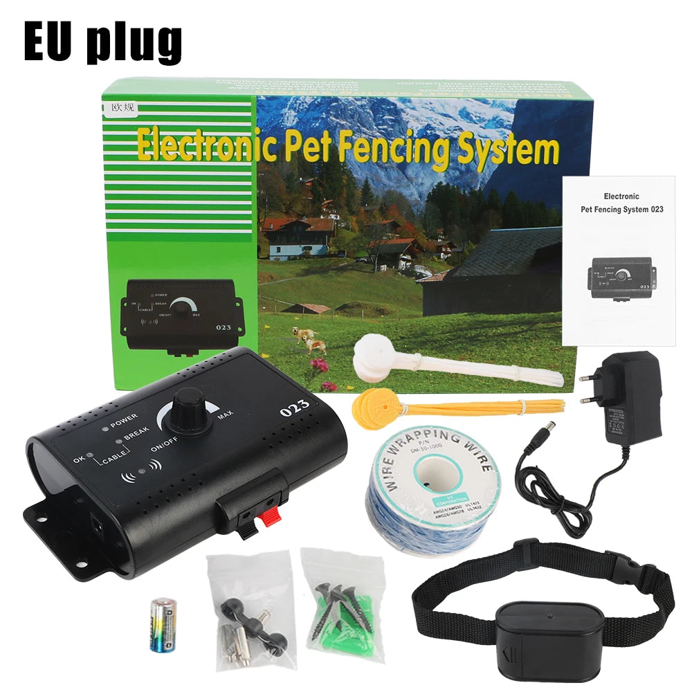 Electronic Pet Fence System Containment Dog Training Collar Pet Accessories Electric Dog Fence Sound Shocked Collar Waterproof