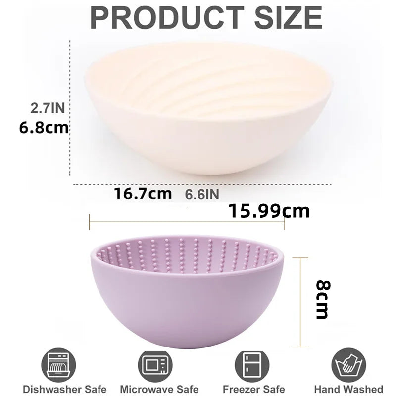 Pet supplies Stubborn slow food bowl licking pad silicone bowl with suction cups anti tipping and anti slip dog and cat bowl