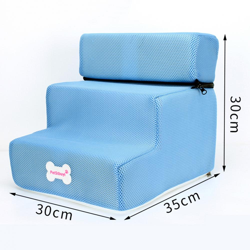 Pet Steps Stair Dog House Dog Stairs Pet 3 Steps Stairs for Small Dog Cat Pet Ramp Ladder Anti-slip Removable Dogs Bed Stairs