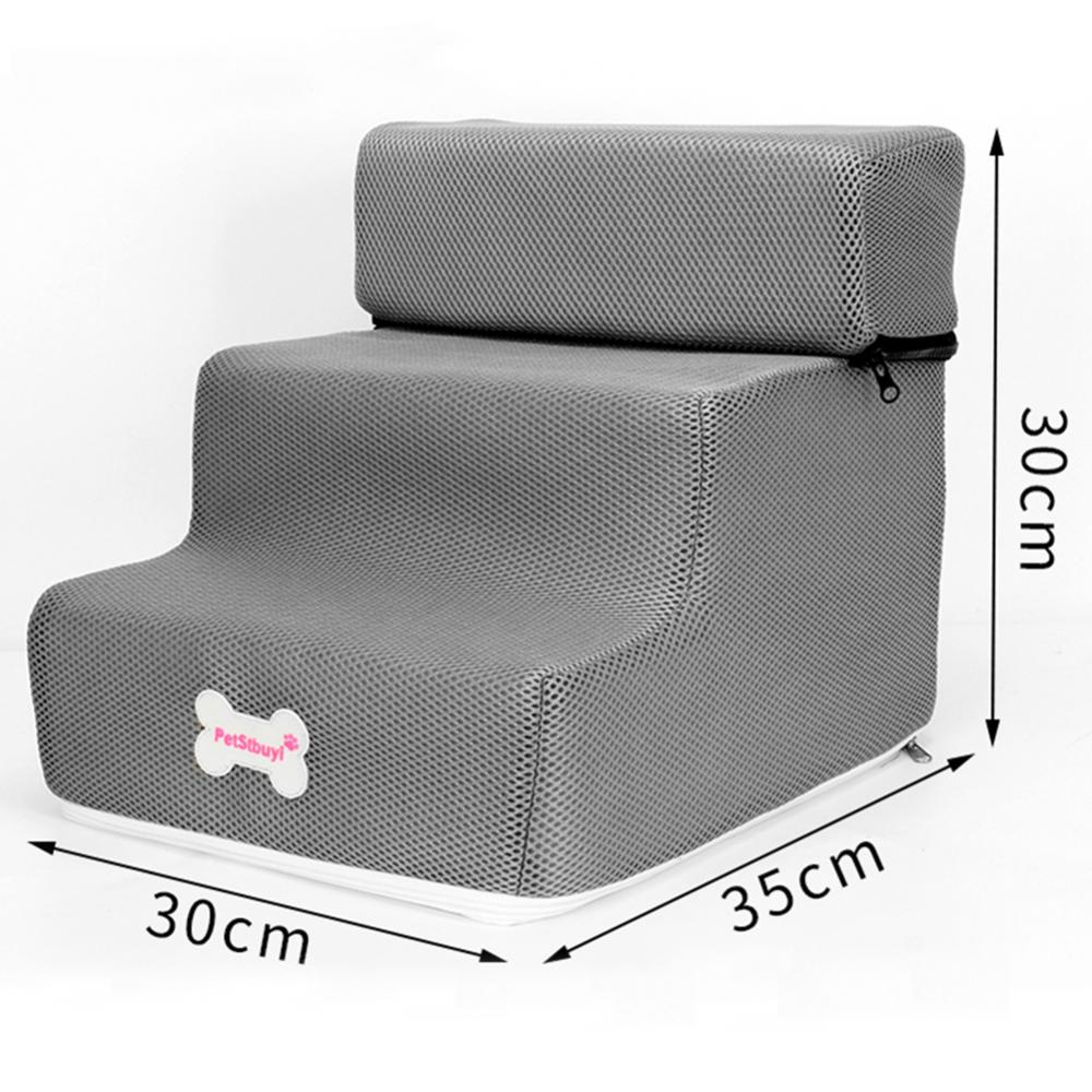 Pet Steps Stair Dog House Dog Stairs Pet 3 Steps Stairs for Small Dog Cat Pet Ramp Ladder Anti-slip Removable Dogs Bed Stairs