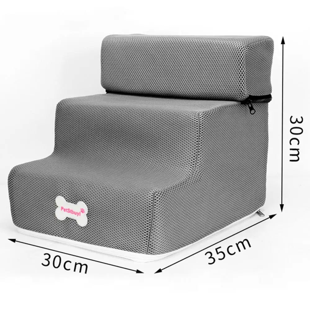 Pet Steps Stair Dog House Dog Stairs Pet 3 Steps Stairs for Small Dog Cat Pet Ramp Ladder Anti-slip Removable Dogs Bed Stairs