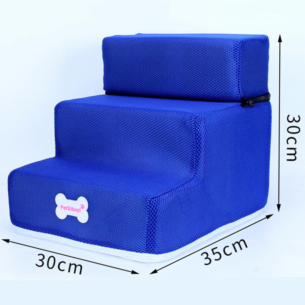 Pet Steps Stair Dog House Dog Stairs Pet 3 Steps Stairs for Small Dog Cat Pet Ramp Ladder Anti-slip Removable Dogs Bed Stairs