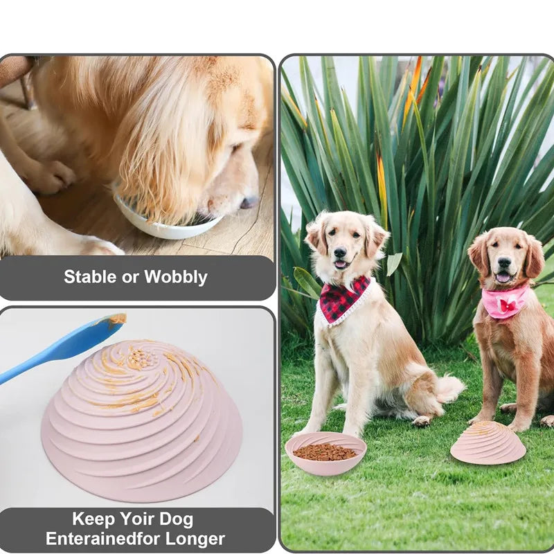 Pet supplies Stubborn slow food bowl licking pad silicone bowl with suction cups anti tipping and anti slip dog and cat bowl