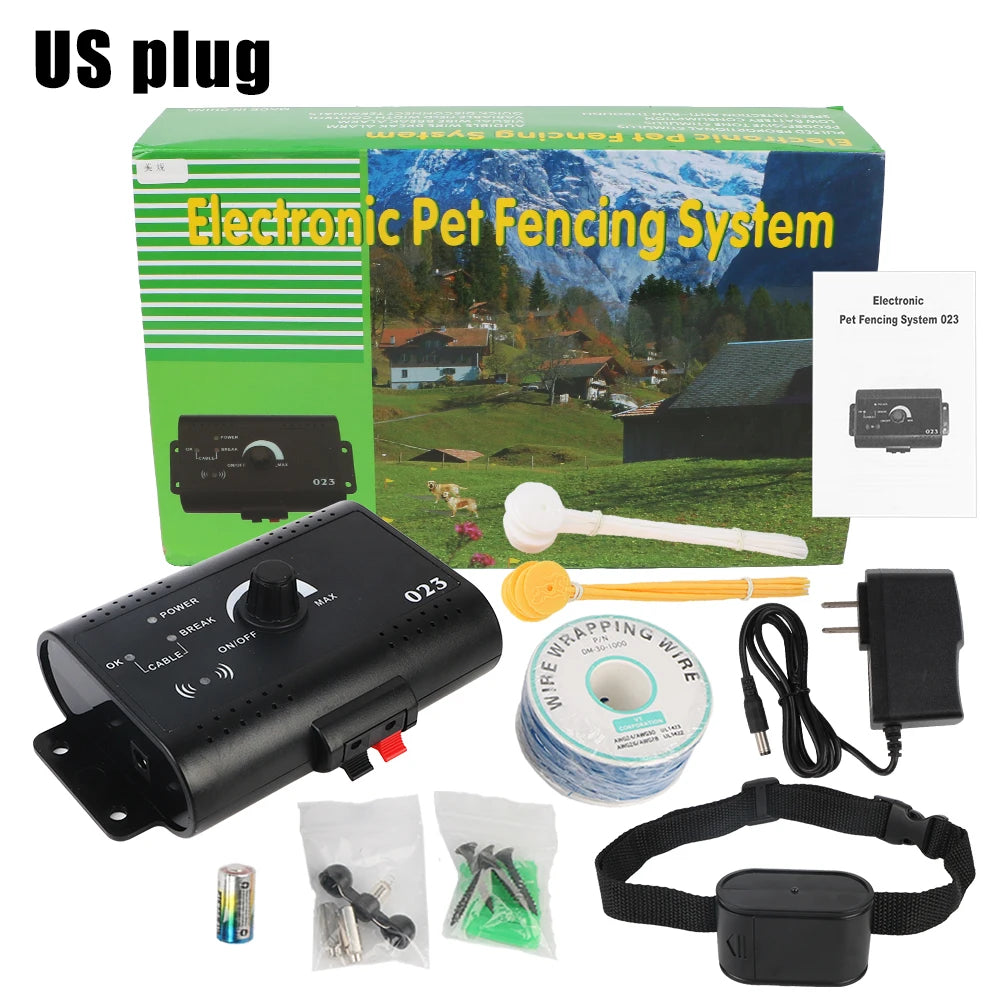 Electronic Pet Fence System Containment Dog Training Collar Pet Accessories Electric Dog Fence Sound Shocked Collar Waterproof