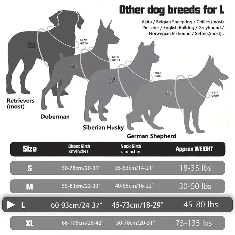 Painless No Pull Large Dog Tactical Harness - Durable Military-Style Vest with Reflective Straps & Secure Control Handle