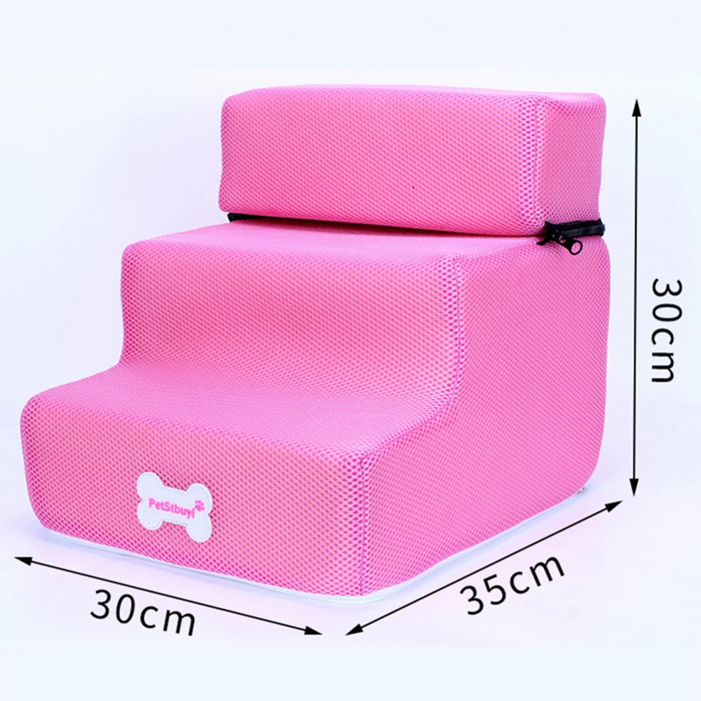 Pet Steps Stair Dog House Dog Stairs Pet 3 Steps Stairs for Small Dog Cat Pet Ramp Ladder Anti-slip Removable Dogs Bed Stairs