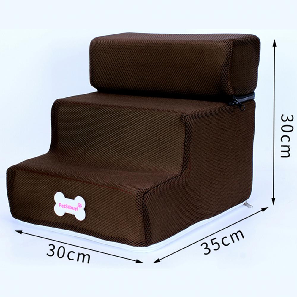Pet Steps Stair Dog House Dog Stairs Pet 3 Steps Stairs for Small Dog Cat Pet Ramp Ladder Anti-slip Removable Dogs Bed Stairs