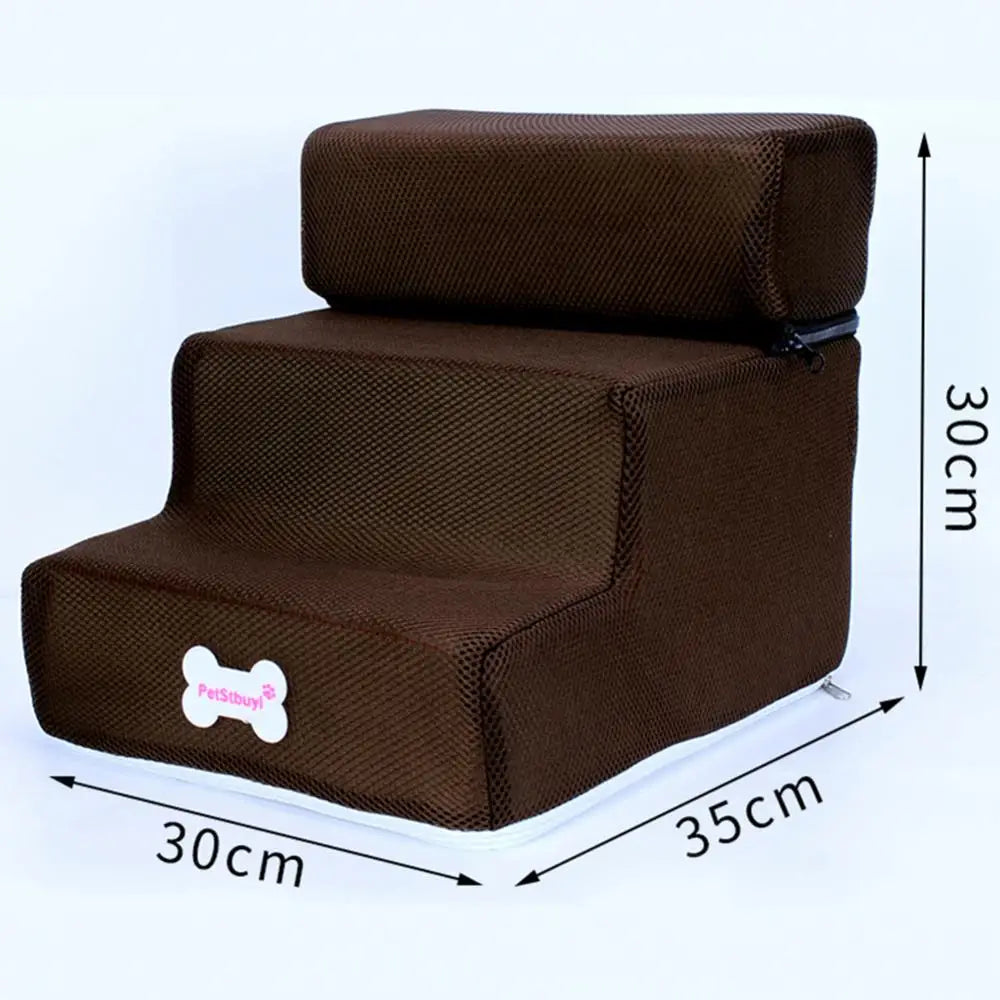 Pet Steps Stair Dog House Dog Stairs Pet 3 Steps Stairs for Small Dog Cat Pet Ramp Ladder Anti-slip Removable Dogs Bed Stairs