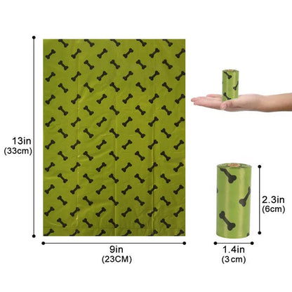 Biodegradable Dog Poop Bags, Earth-Friendly Outdoor Garbage Storage Box for Cat, Puppy Pet Waste Bag Holder Supplies,15Pcs/ Roll