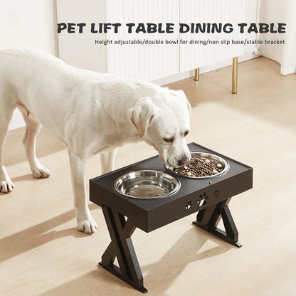 Stainless Steel Elevated Dog Bowl Non-Slip and No Spill Design Bowl Pet Supplies Suitable for Promote Healthy Digestion Xuan-US