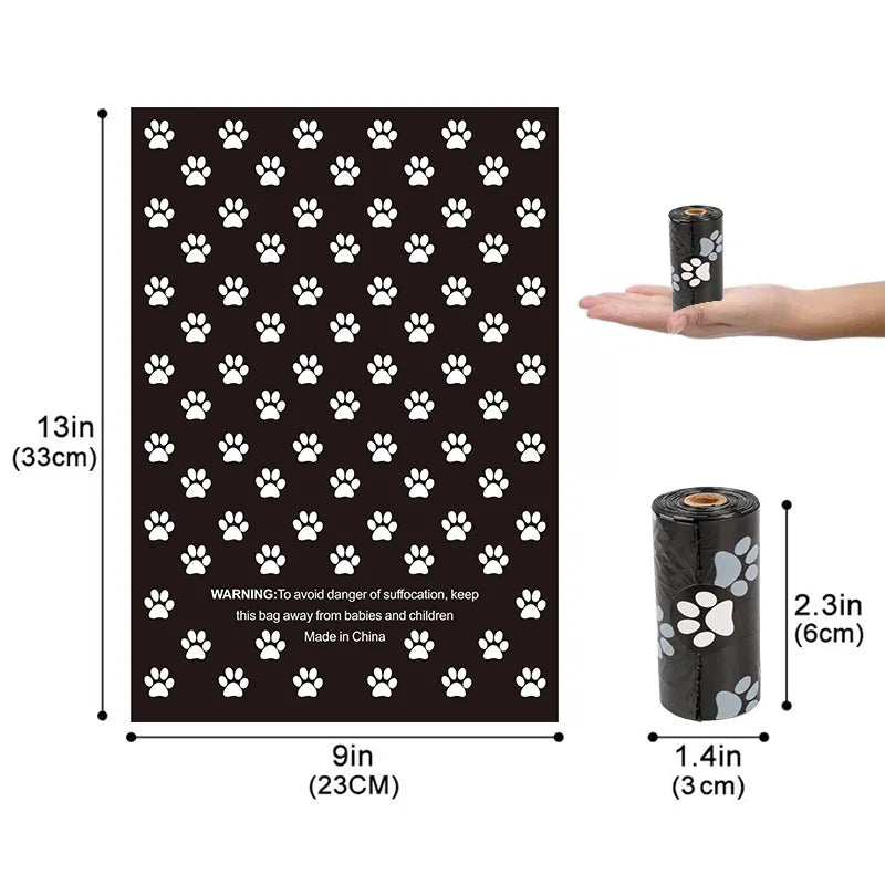 Biodegradable Dog Poop Bags, Earth-Friendly Outdoor Garbage Storage Box for Cat, Puppy Pet Waste Bag Holder Supplies,15Pcs/ Roll