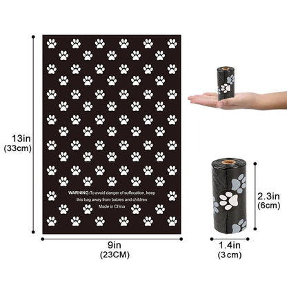 Biodegradable Dog Poop Bags, Earth-Friendly Outdoor Garbage Storage Box for Cat, Puppy Pet Waste Bag Holder Supplies,15Pcs/ Roll
