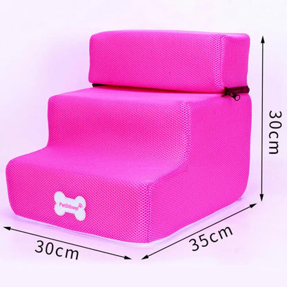 Pet Steps Stair Dog House Dog Stairs Pet 3 Steps Stairs for Small Dog Cat Pet Ramp Ladder Anti-slip Removable Dogs Bed Stairs