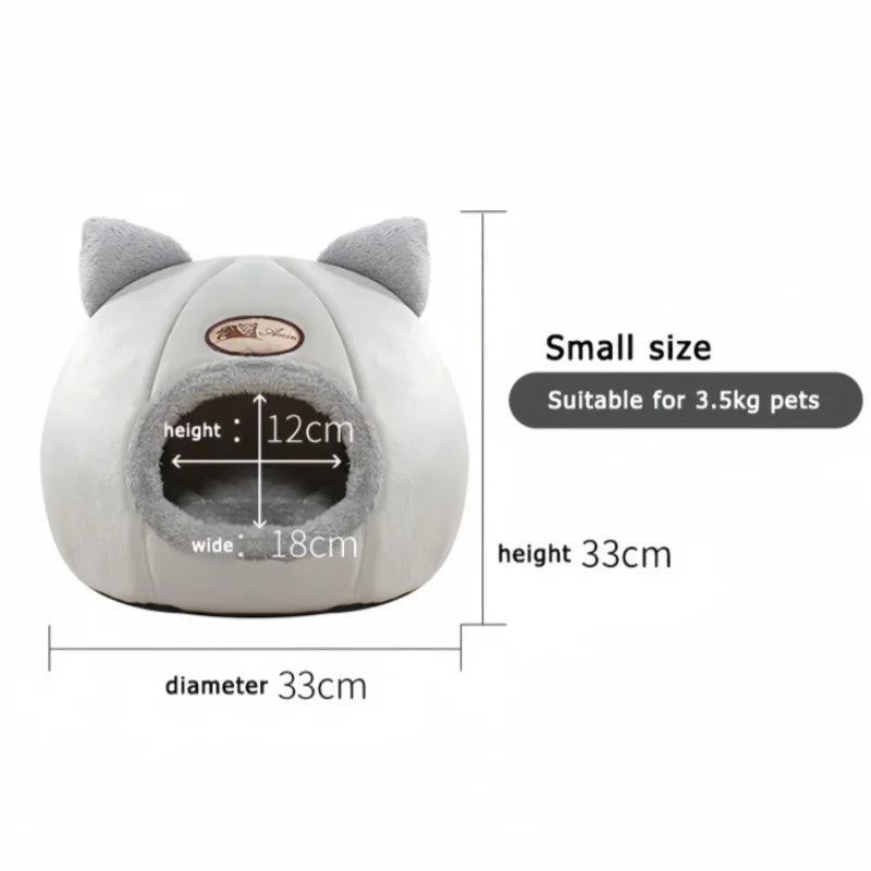 Lovely Cat Pet Dog Cat Beds Nest Deep Sleep Pets Tent Soft Comfortable Semi-enclosed Cat Nest Kennel Autumn Winter Pet Supplies
