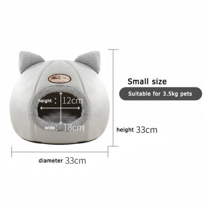 Lovely Cat Pet Dog Cat Beds Nest Deep Sleep Pets Tent Soft Comfortable Semi-enclosed Cat Nest Kennel Autumn Winter Pet Supplies