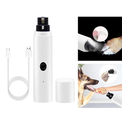 Dog Nail File, Professional  Electric Rechargeable Pet Nail Polisher  Grooming & Smoothing for Dogs Cats