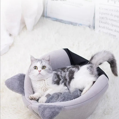 Lovely Cat Pet Dog Cat Beds Nest Deep Sleep Pets Tent Soft Comfortable Semi-enclosed Cat Nest Kennel Autumn Winter Pet Supplies