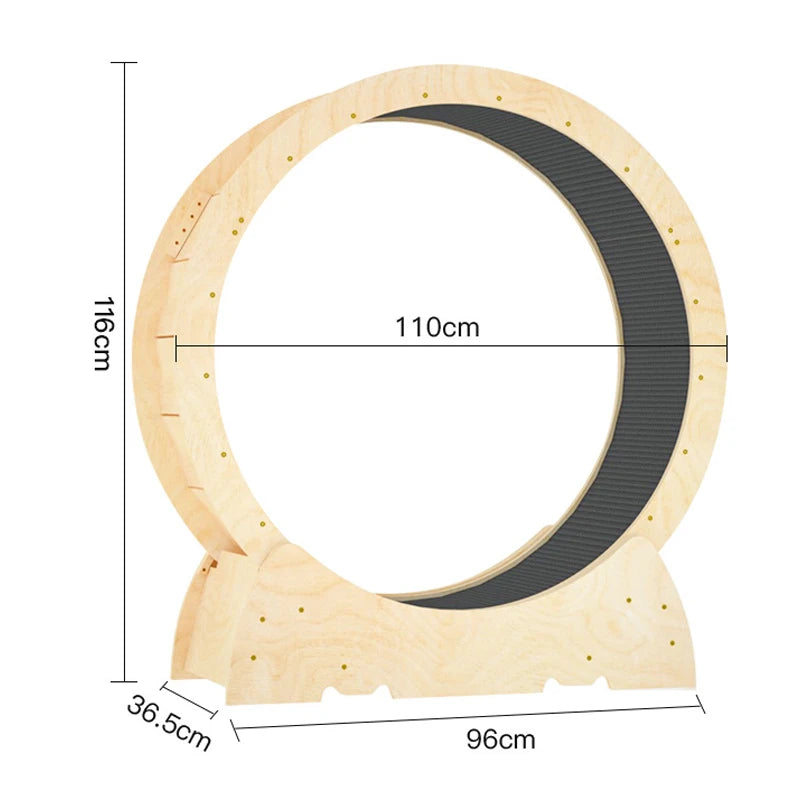 Large treadmill Durable Cat Wheel With With Carpeted Runway  Noiseless Roller Safety Lock Easy To Install Daily Exercise Wheel