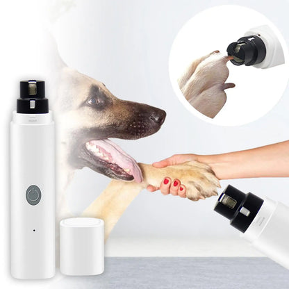 Dog Nail File, Professional  Electric Rechargeable Pet Nail Polisher  Grooming & Smoothing for Dogs Cats