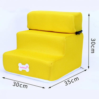 Pet Steps Stair Dog House Dog Stairs Pet 3 Steps Stairs for Small Dog Cat Pet Ramp Ladder Anti-slip Removable Dogs Bed Stairs
