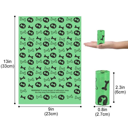 Biodegradable Dog Poop Bags, Earth-Friendly Outdoor Garbage Storage Box for Cat, Puppy Pet Waste Bag Holder Supplies,15Pcs/ Roll