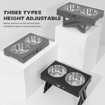 Stainless Steel Elevated Dog Bowl Non-Slip and No Spill Design Bowl Pet Supplies Suitable for Promote Healthy Digestion Xuan-US