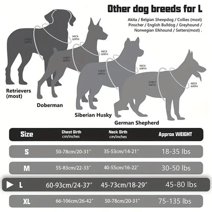 Painless No Pull Large Dog Tactical Harness - Durable Military-Style Vest with Reflective Straps & Secure Control Handle