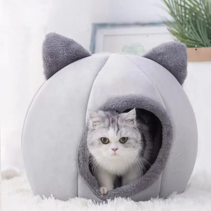Lovely Cat Pet Dog Cat Beds Nest Deep Sleep Pets Tent Soft Comfortable Semi-enclosed Cat Nest Kennel Autumn Winter Pet Supplies