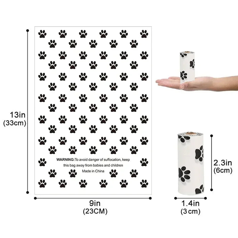 Biodegradable Dog Poop Bags, Earth-Friendly Outdoor Garbage Storage Box for Cat, Puppy Pet Waste Bag Holder Supplies,15Pcs/ Roll