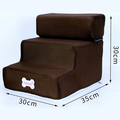 Pet Steps Stair Dog House Dog Stairs Pet 3 Steps Stairs for Small Dog Cat Pet Ramp Ladder Anti-slip Removable Dogs Bed Stairs