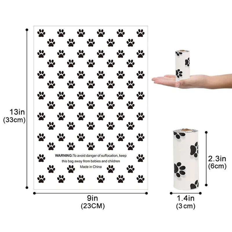 Biodegradable Dog Poop Bags, Earth-Friendly Outdoor Garbage Storage Box for Cat, Puppy Pet Waste Bag Holder Supplies,15Pcs/ Roll