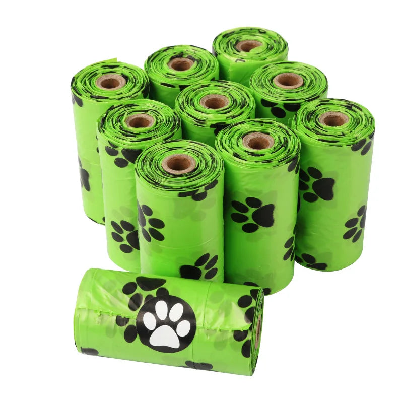 Biodegradable Dog Poop Bags, Earth-Friendly Outdoor Garbage Storage Box for Cat, Puppy Pet Waste Bag Holder Supplies,15Pcs/ Roll